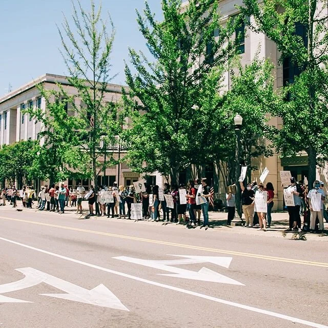 Scenes from city hall today as members of the Jackson community gathered for a peaceful poster demonstration in support of justice for George Floyd. &ldquo;I kept seeing everyone say something needs to happen. That&rsquo;s us. We need to happen,&rdqu