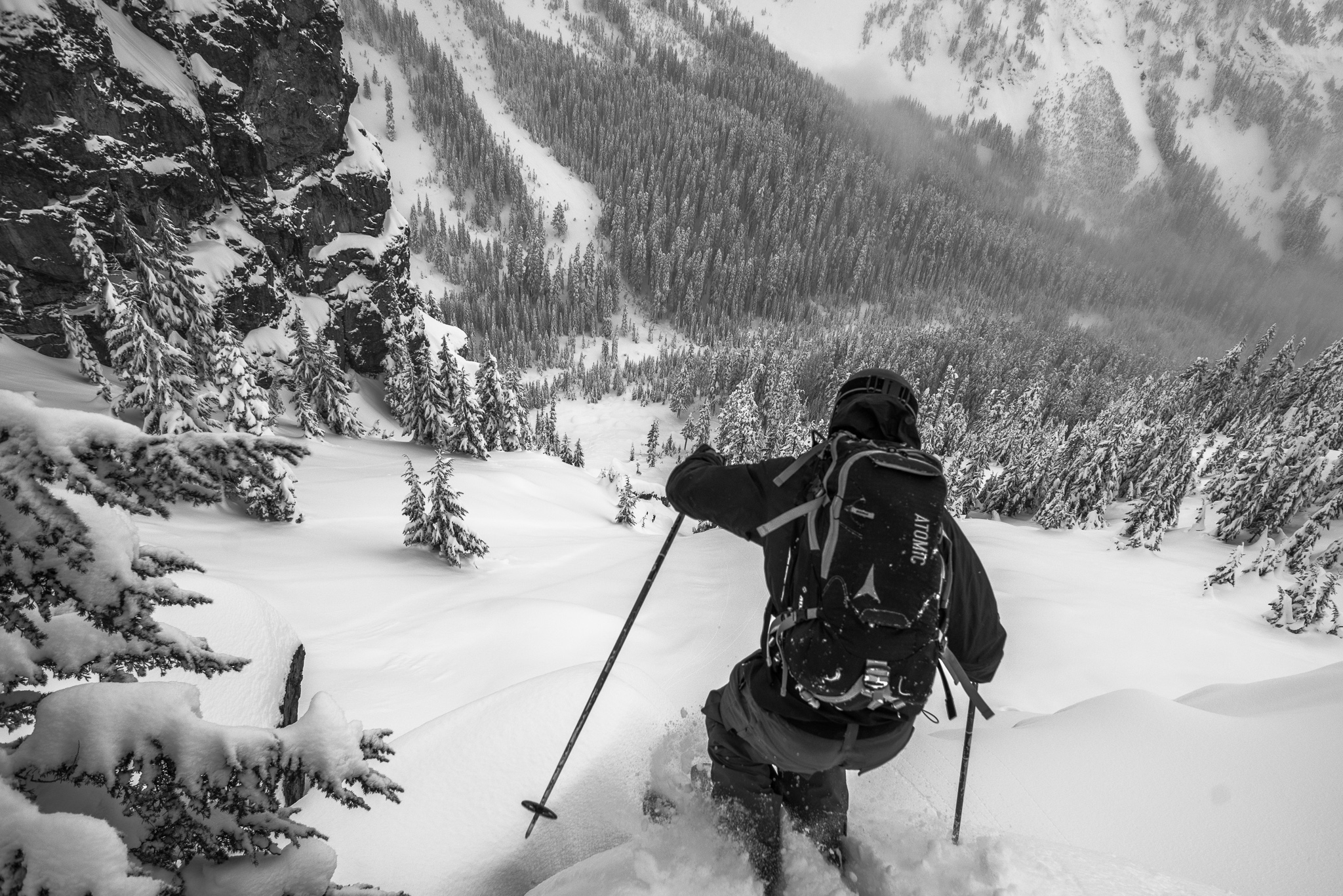 Brian Fletcher dropping in to a world full of nothing but cold snow and big smiles.