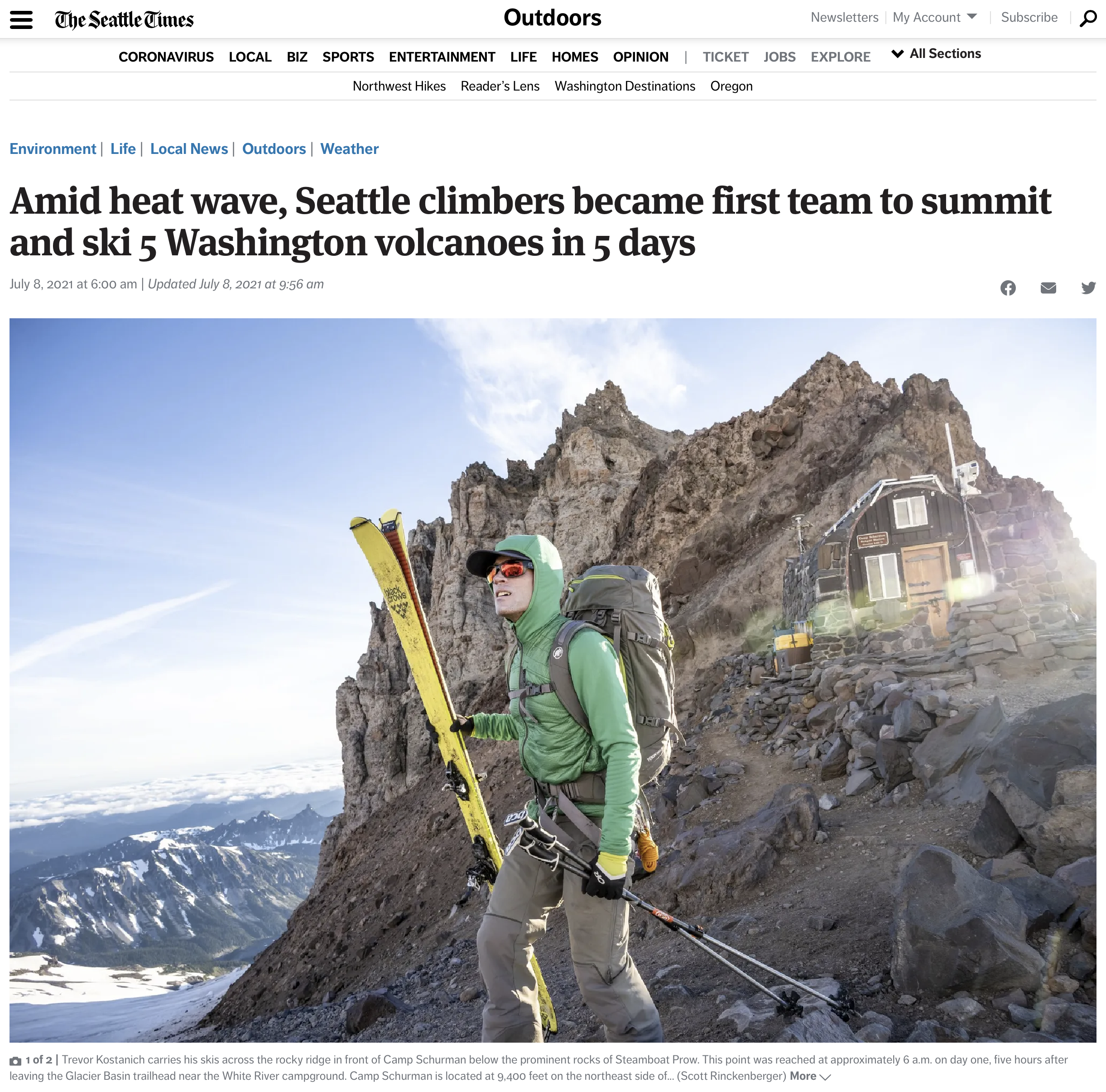 Seattle Time Story Five Volcanoes in Five Days