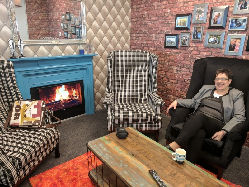 Now that's a meeting room to record in - Amanda at the Tekron offices in Lower Hutt