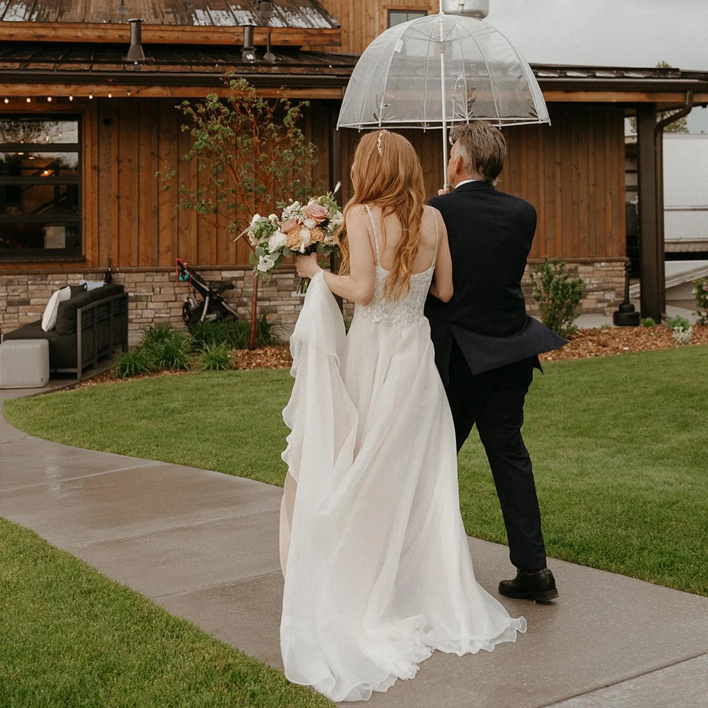 This wedding season has been a rainy one, and we&rsquo;ve simply embraced it 🌦️

Photography: @ahnamariaphotography 
Video: @hillhoundproductions 
Venue: @bonnieblueseventvenue 
Florals: @callalaneflorals 
Hair &amp; Makeup: @catehairmakeup 
Dress: 
