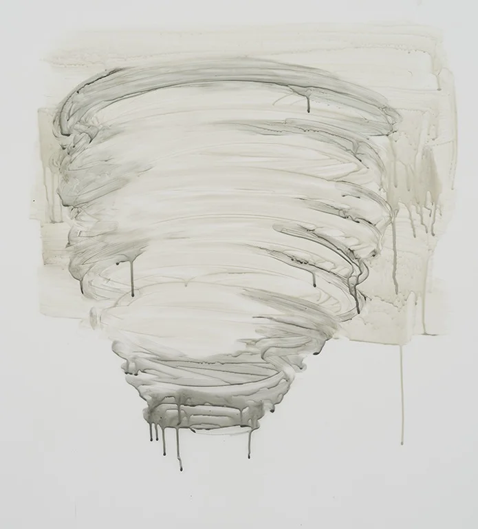 Gros temps,2015 encre et acrylique sur papier Mylar 36'' x 33''
