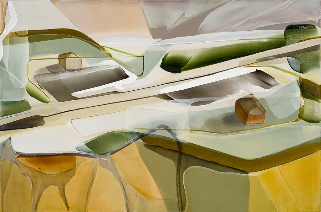Haltes médianes 2016 acrylique sur toile 40'' x 60''