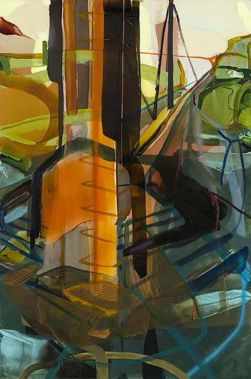 Pillar 2018 acrylique et aérosol sur toile 70”x 46”