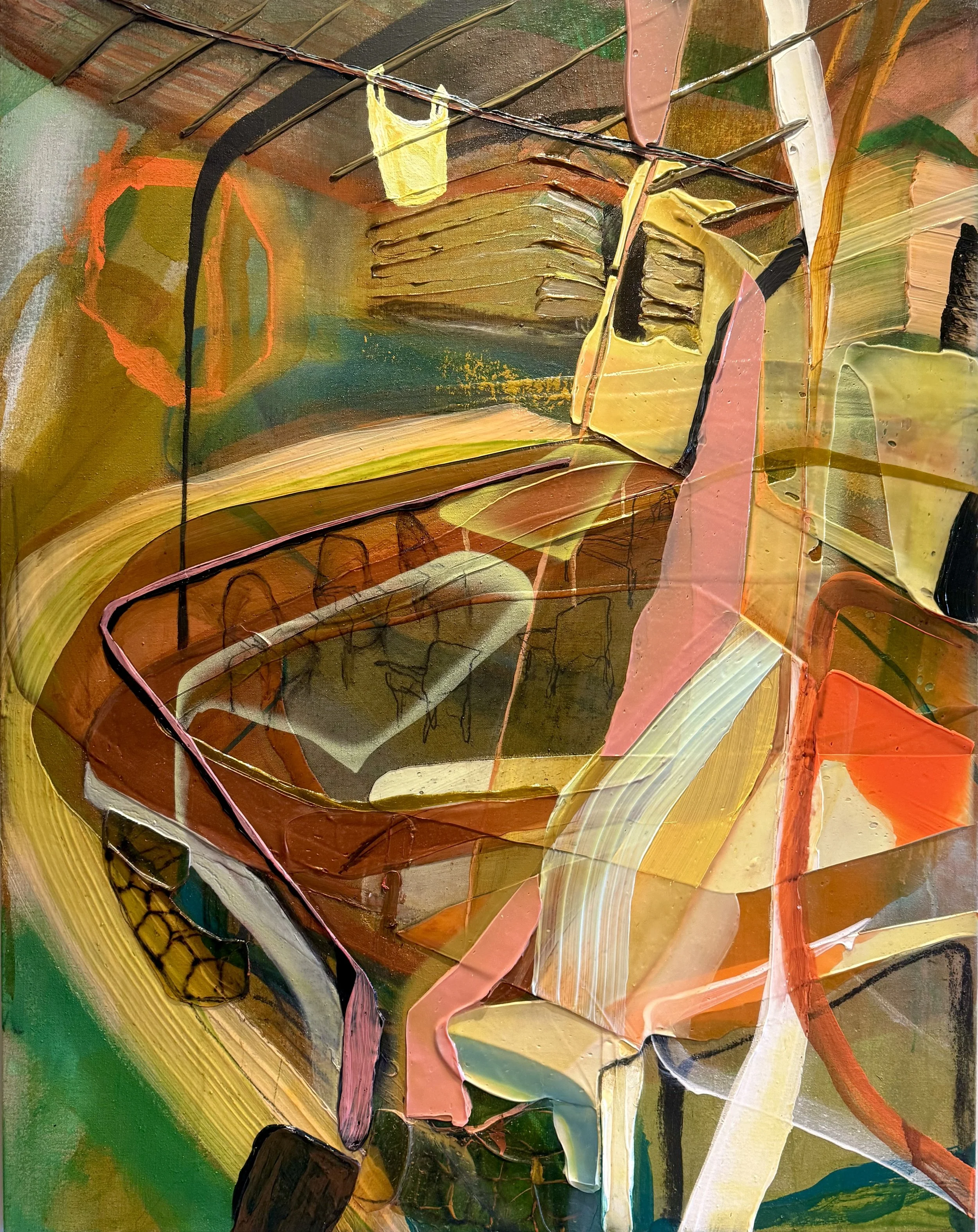   Berane, Montenegro #1,  2026, huile, acrylique et aérosol sur toile, 47’’ x 38’’ 