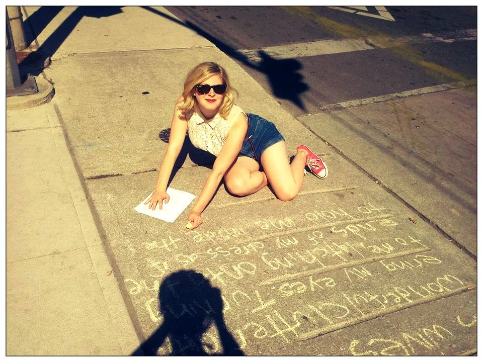Chalk Activisim. Photo by: Jennie Egerdie