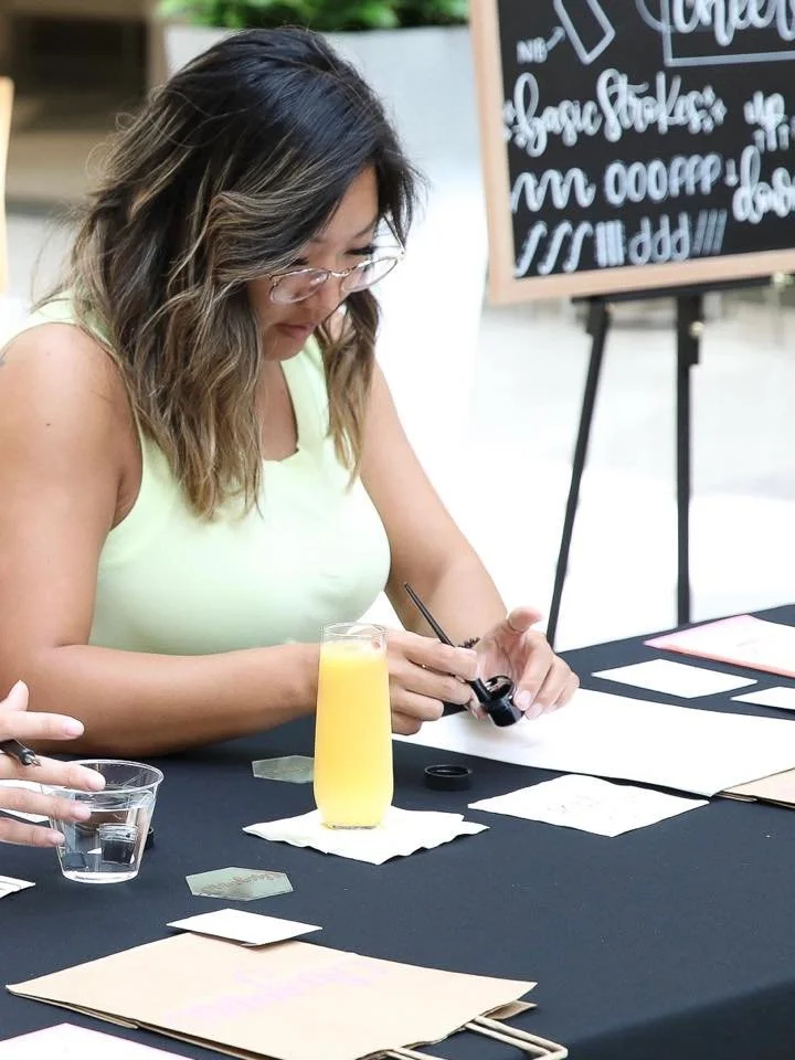 Mimosas, Modern Calligraphy, and Holiday Place Cards for Beginners at Gunter Hans