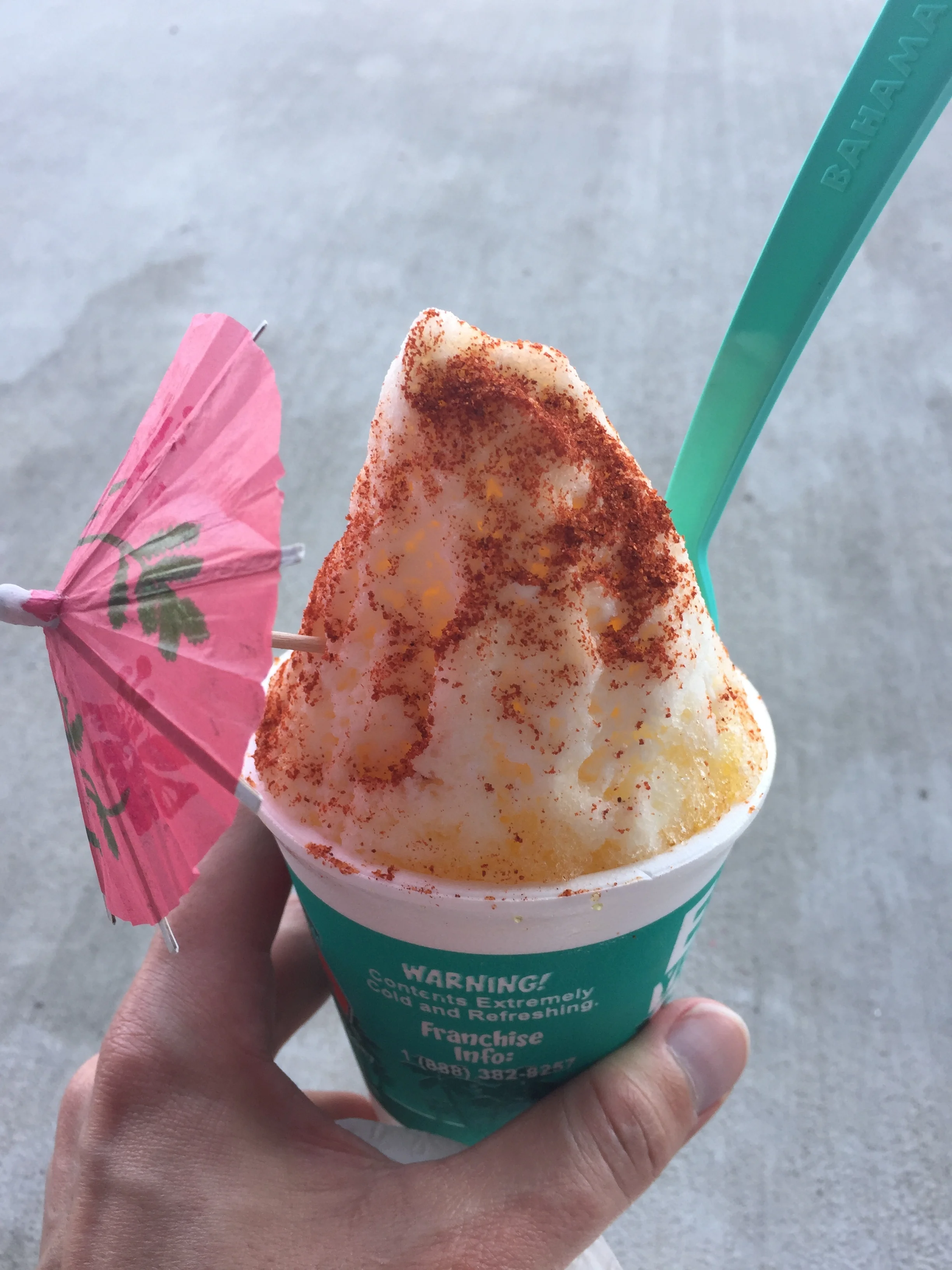 Simple things like going to get snowcones (or as we New Orleanians like to call them - snoballs) can be a big treat for a kid. It feels like an event because it was put on the calendar and he could look forward to it. I went TX style with mine, mango snowcone with some chili powder on top.