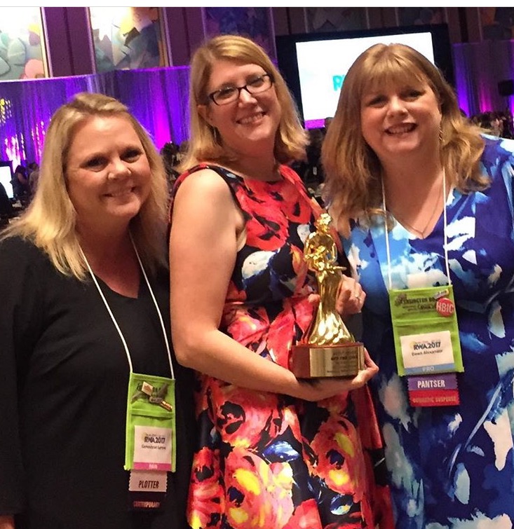 Me, RITA, and my writer buddies Genivieve Lynne and Dawn Alexander.
