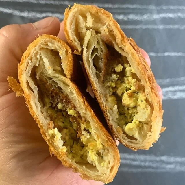 We getting good at this #hotpocket game! Have you tried this perfect savory treat yet? A fresh tray just came out of the oven and it’s not too late to get em while they’re still hot! Available on Grubhub-Seamless-Caviar-and Uber Eats righ
