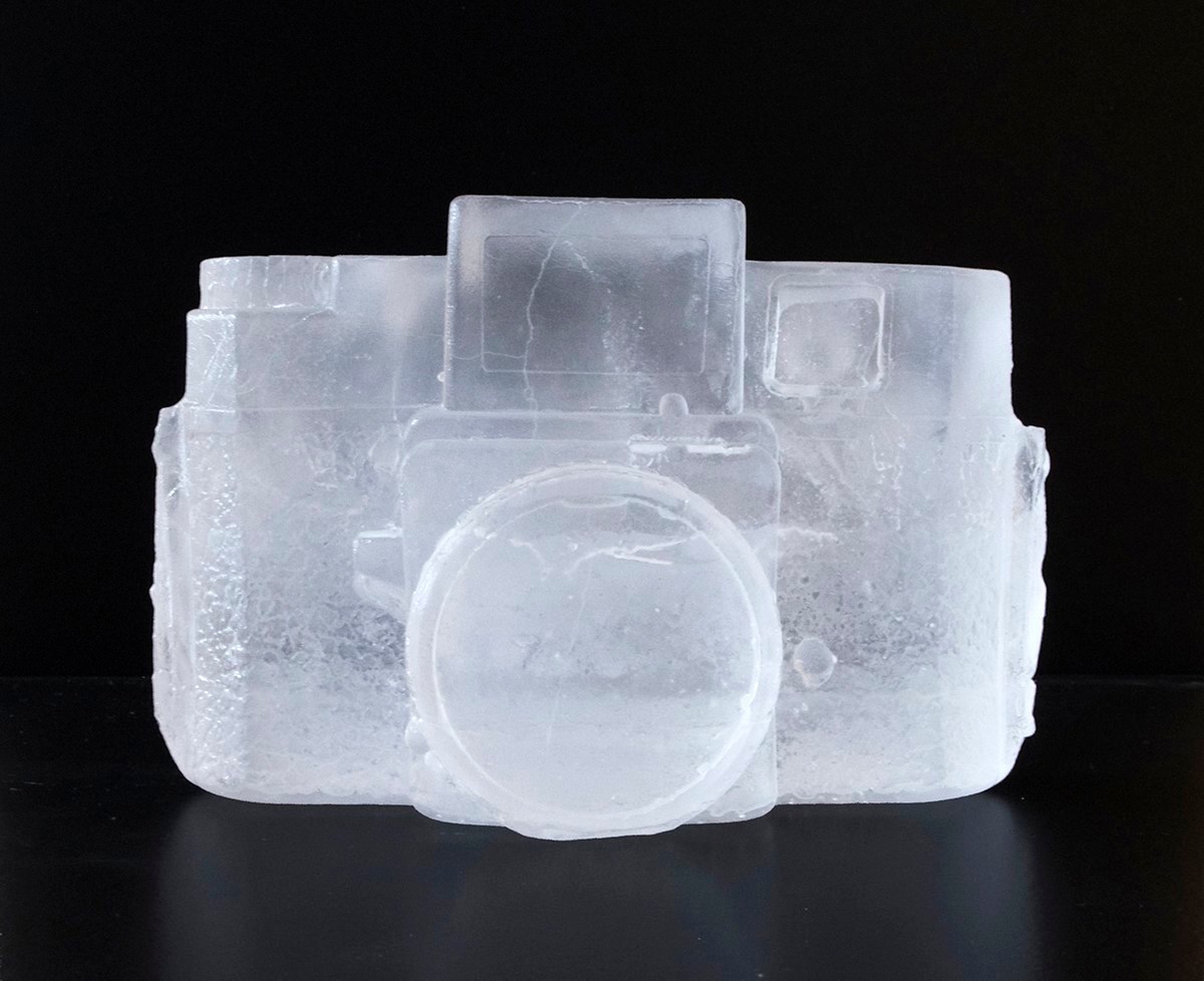 Jen Blazina, "Camera I," 2013, kilnformed glass, 3 x 6 x 4 inches