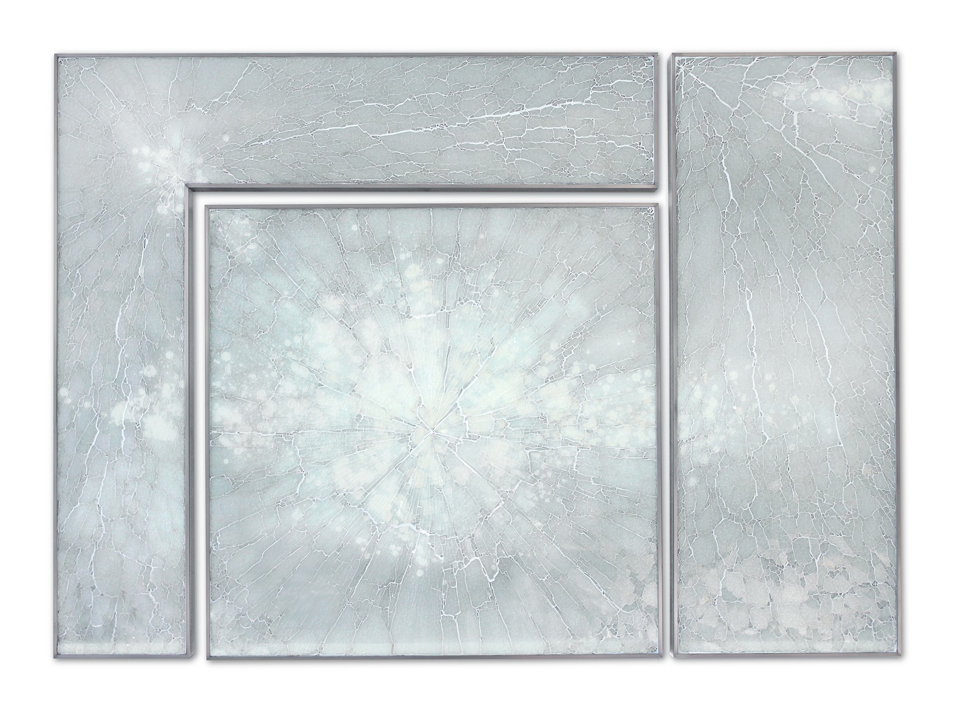 Cassandria Blackmore, "Asimi Lefko II," 2015, reverse painted glass, 40 x 56 inches