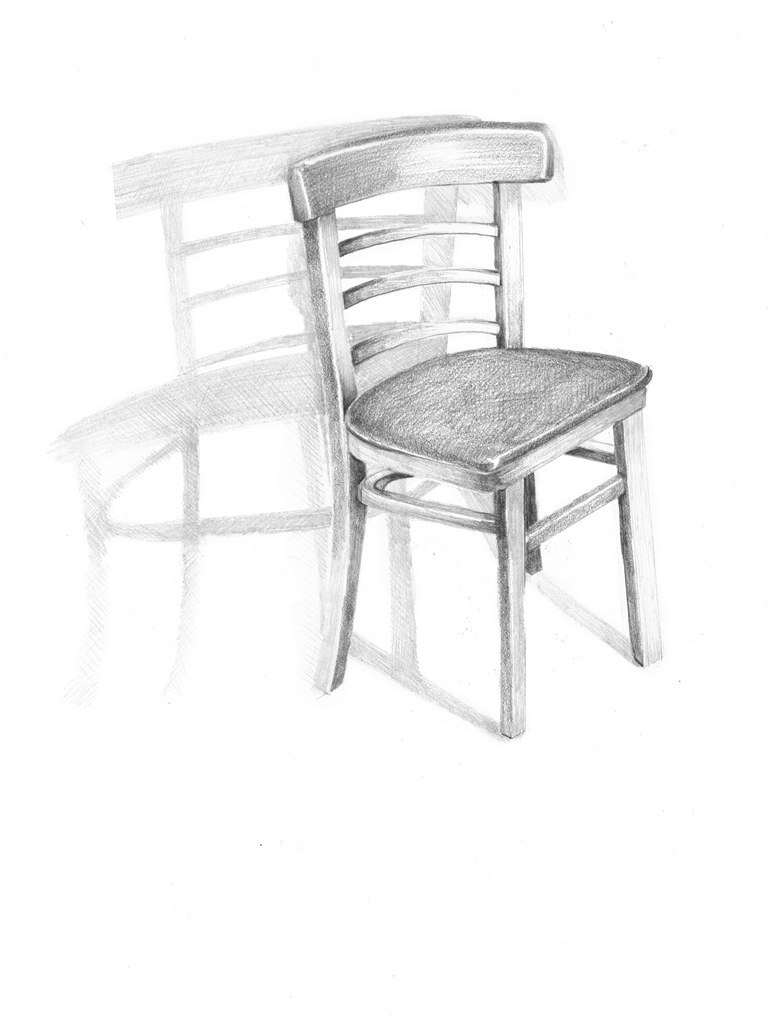 Sheila Ghidini Chair 3, 2012 graphite on paper 17 x 14 inches