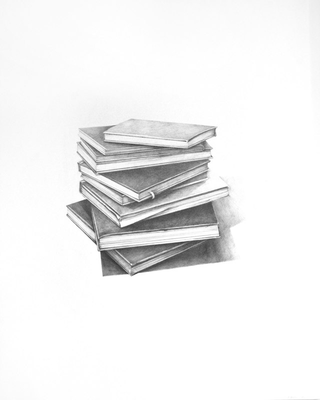 Sheila Ghidini Journals 2002-04, 2012 graphite on paper 28” x 20