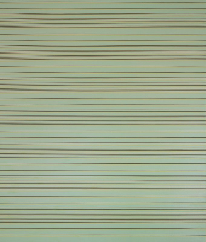 Brian Caraway Spacetime Fabric, 2012 acrylic on panel 48 x 42 inches