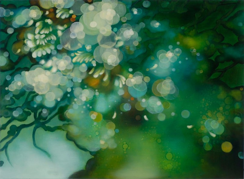 Jenn Shifflet Dazzle Drops, 2011 oil and acrylic on wood panel 22 x 30 inches