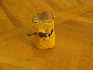 Esther Traugot Untitled (Forest), 2009 hand-dyed cotton thread, stump 9.5 inches high x 10.5 inches long x 10.5 inches wide