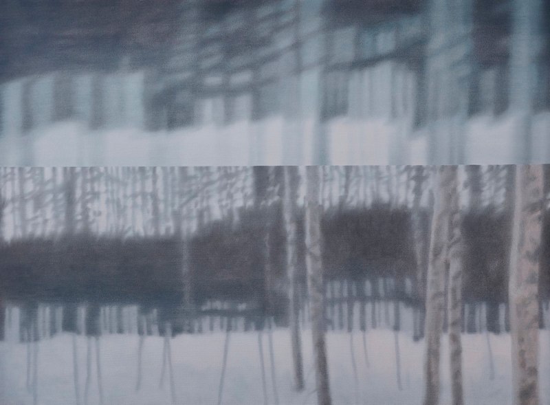 Holly Williams Double Forest, 2010 oil on panel 43 x 58 x 2 inches