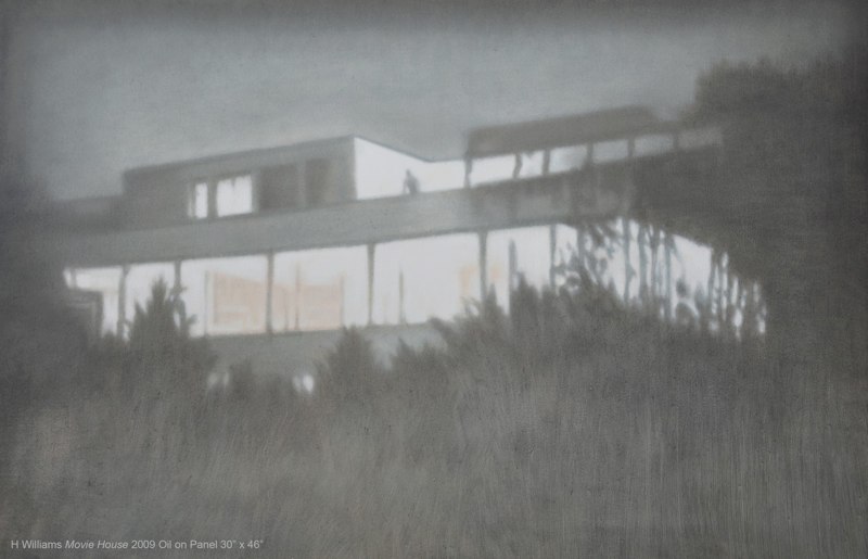 Holly Williams Movie House, 2009 oil on panel 30 x 46 x 2 inches