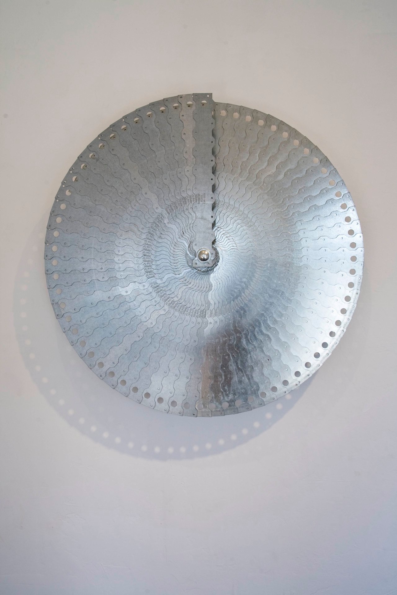 Simpsons in the XYZ Axis, 2010, Simpson strong ties and steel, 36 x 36 x 8 inches
