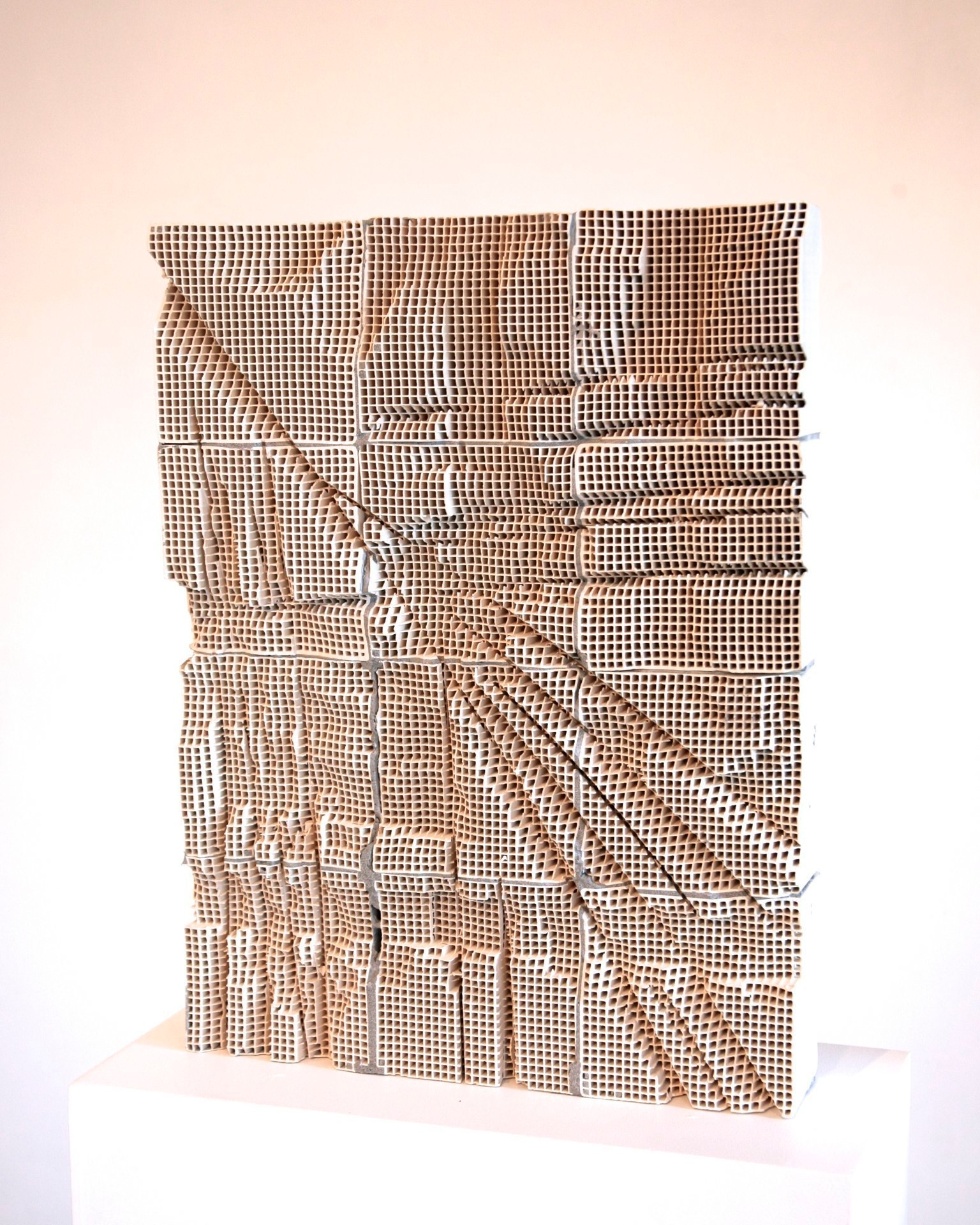 Slab #3, 2014, engineered ceramic block, cement, 24 x 18 x 4 inches