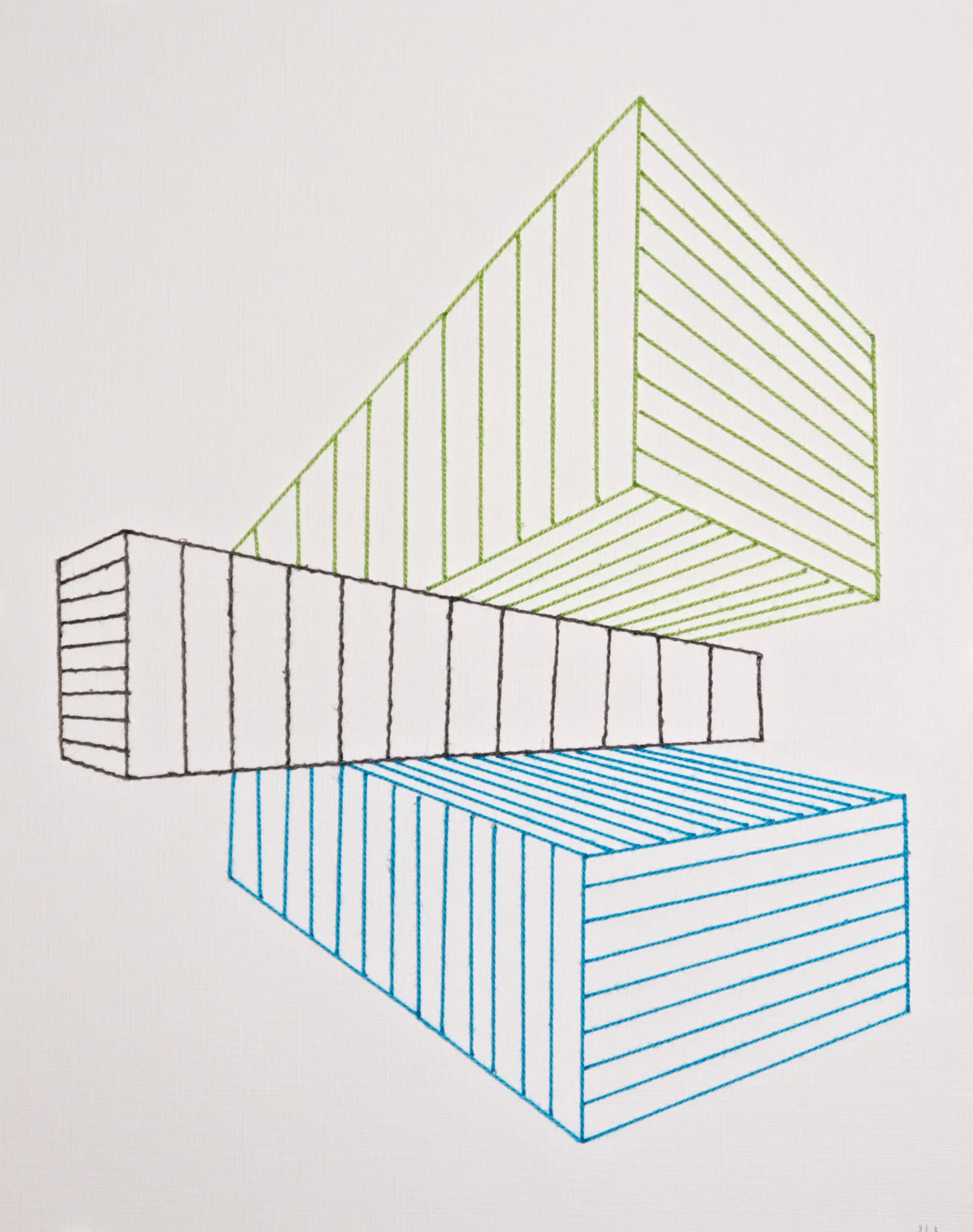  Reckewell.Untitled 1/5.2017.14"x11".embroidery on canvas paper 