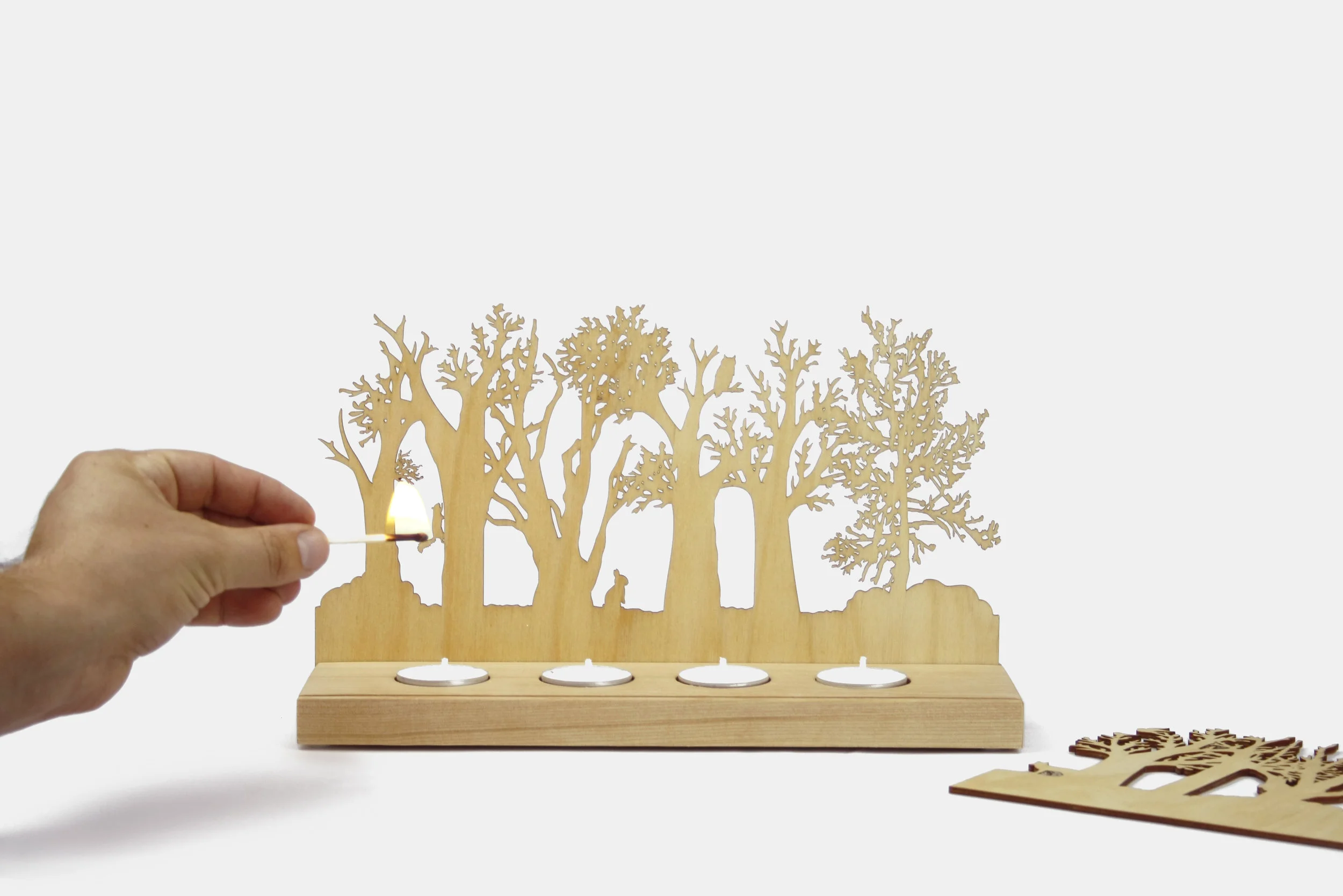 Forest Scene Tea Candle Light