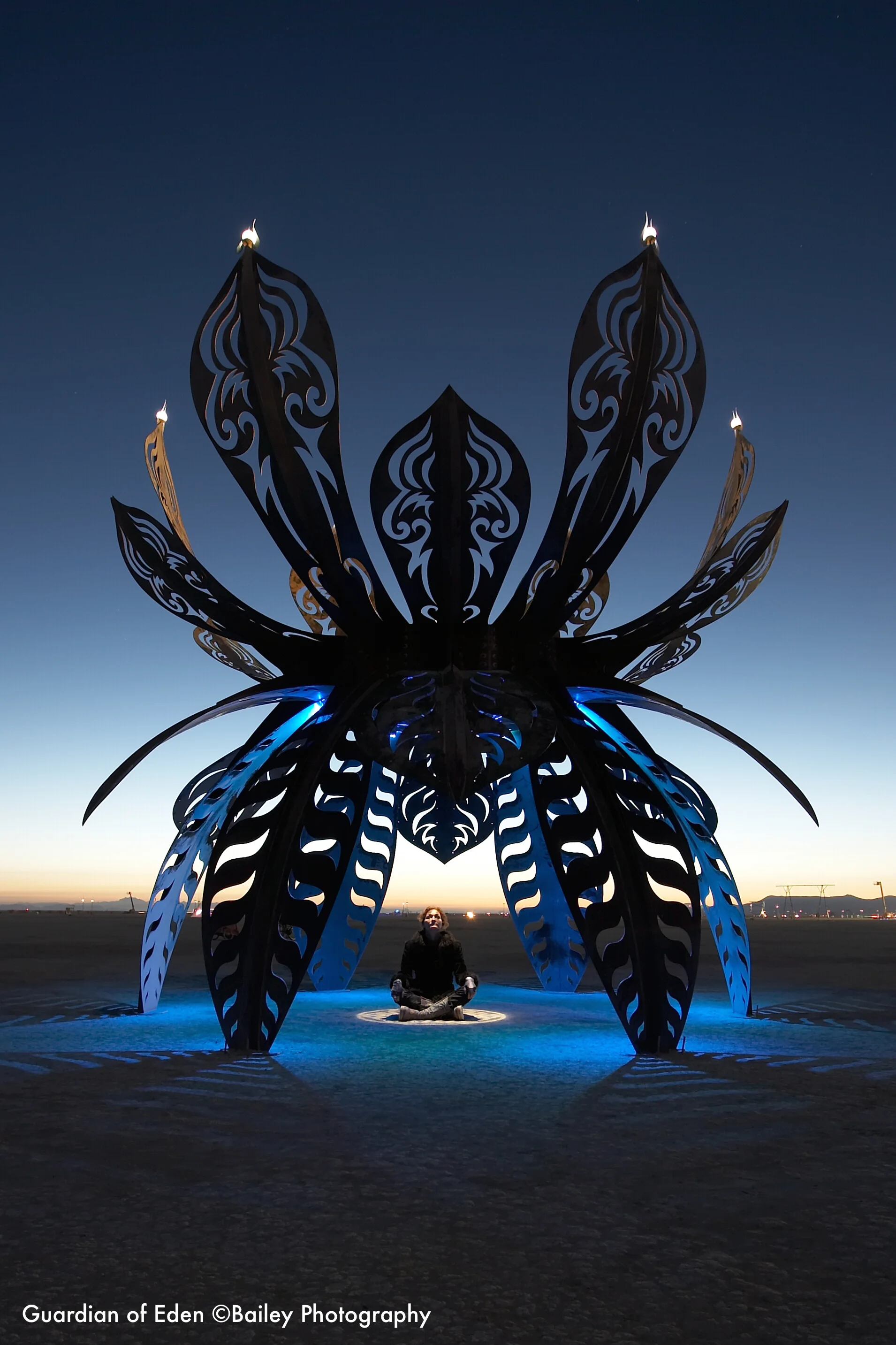 Beneath Guardian of Eden at dawn, 2007