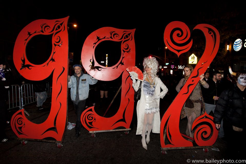 a halloween protest with Occupy Wall Street 