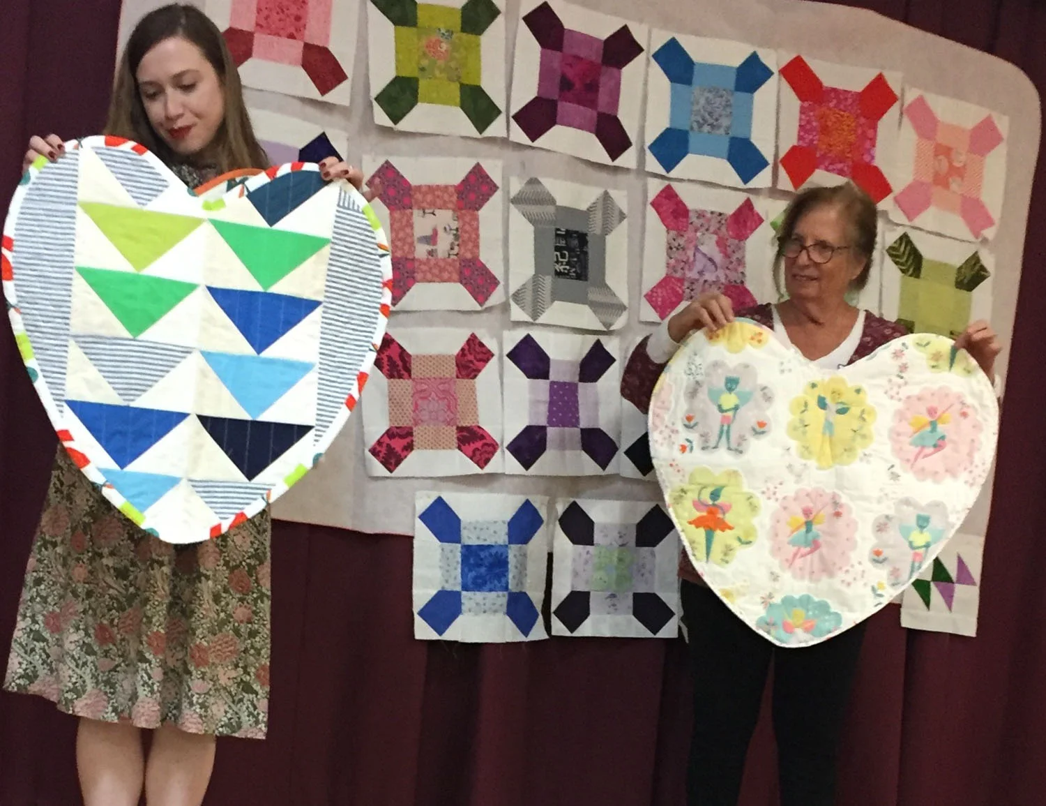 Neonatal baby heart quilts by Trudi Roach