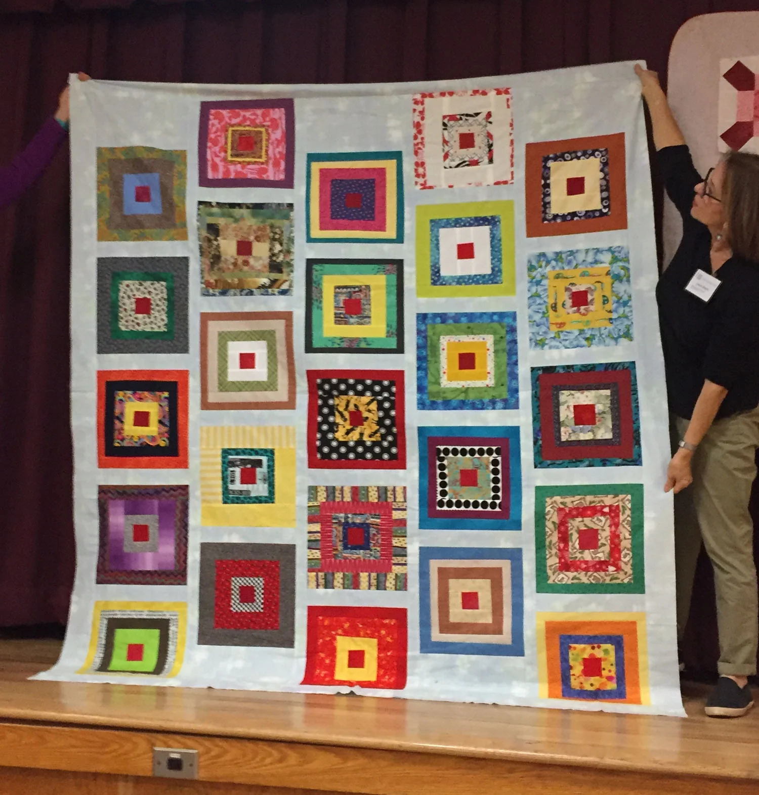 Comfort Quilt made from BOM blocks by Chris Petersen