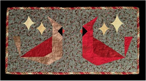 Jennifer Horan, Cardinal quilt. Block pattern by Tiffany Horn