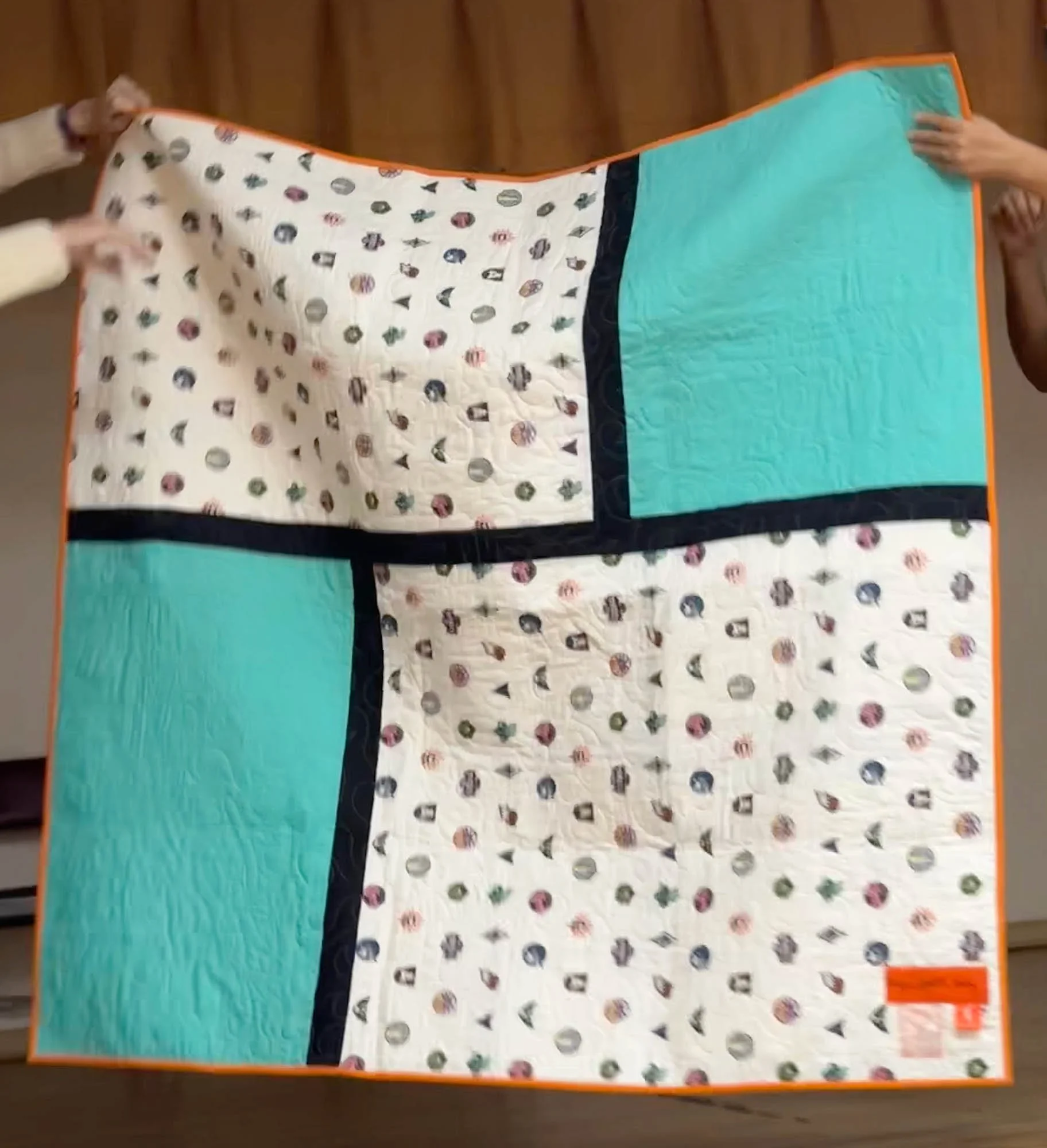 Emma Hare, Liberty quilt back