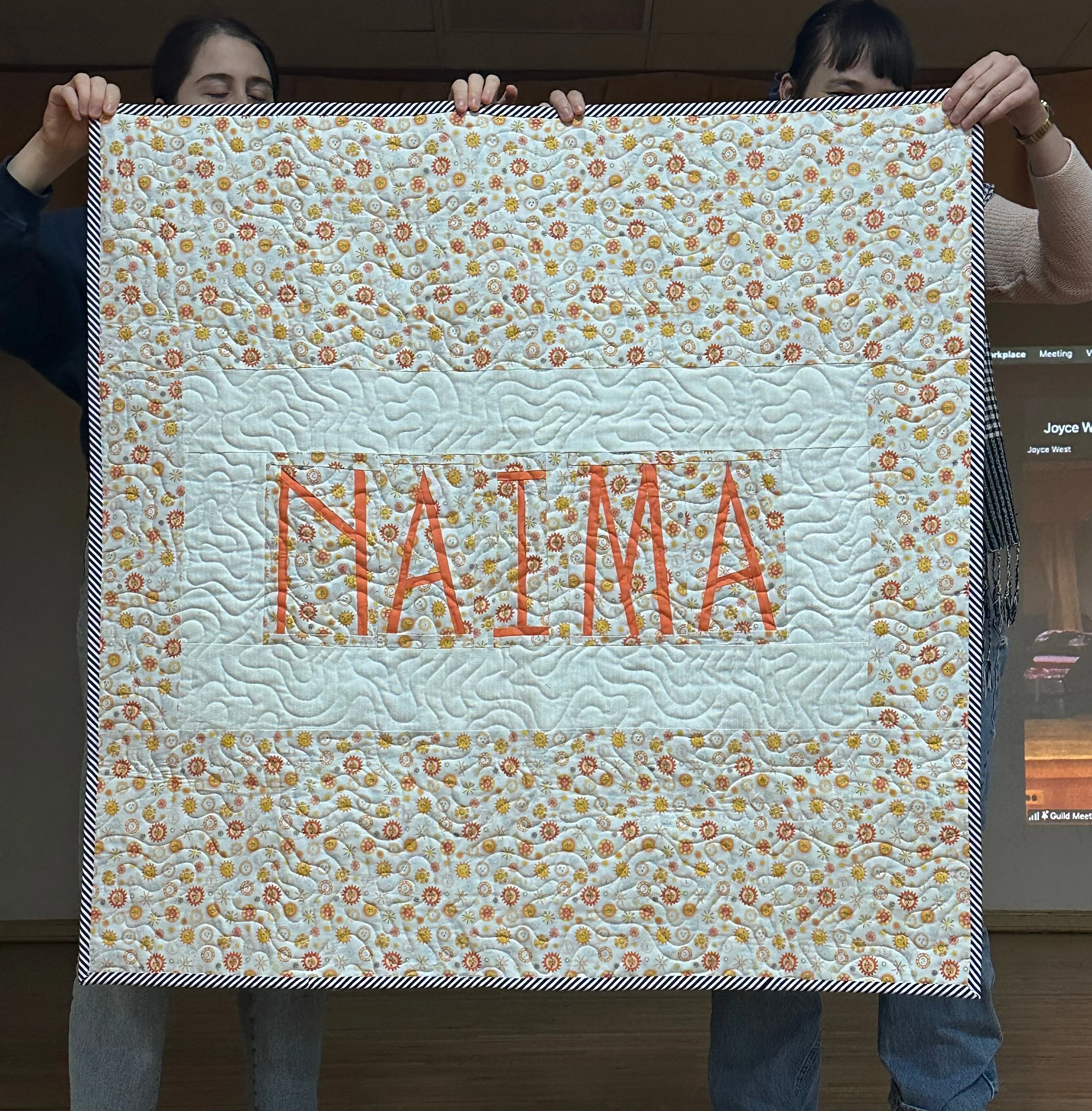Micki Segel, Naima's quilt, back