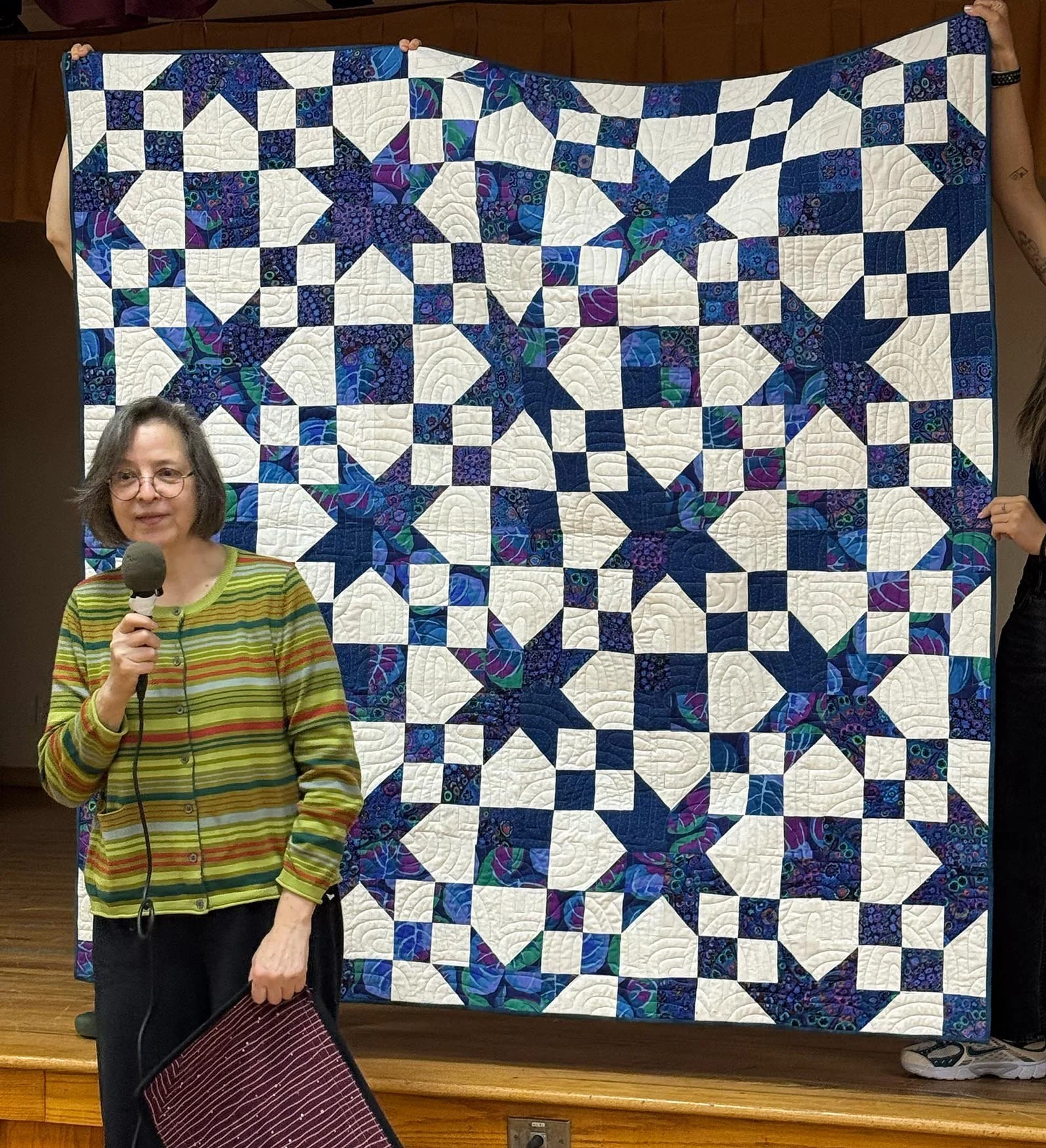 Deborah Berk, Blue Star quilt. Based upon a BOM block