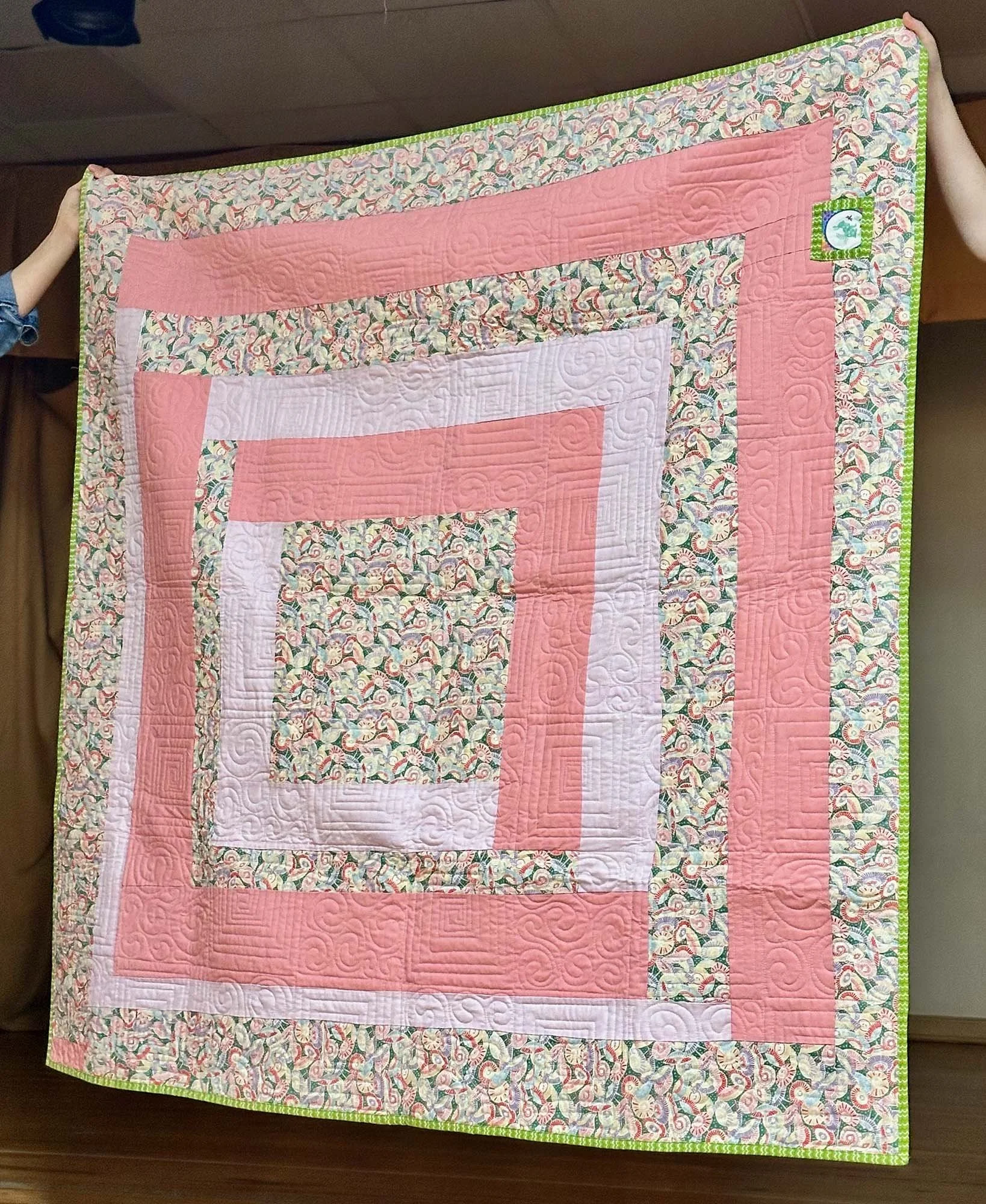 Emma Hare, quilt back
