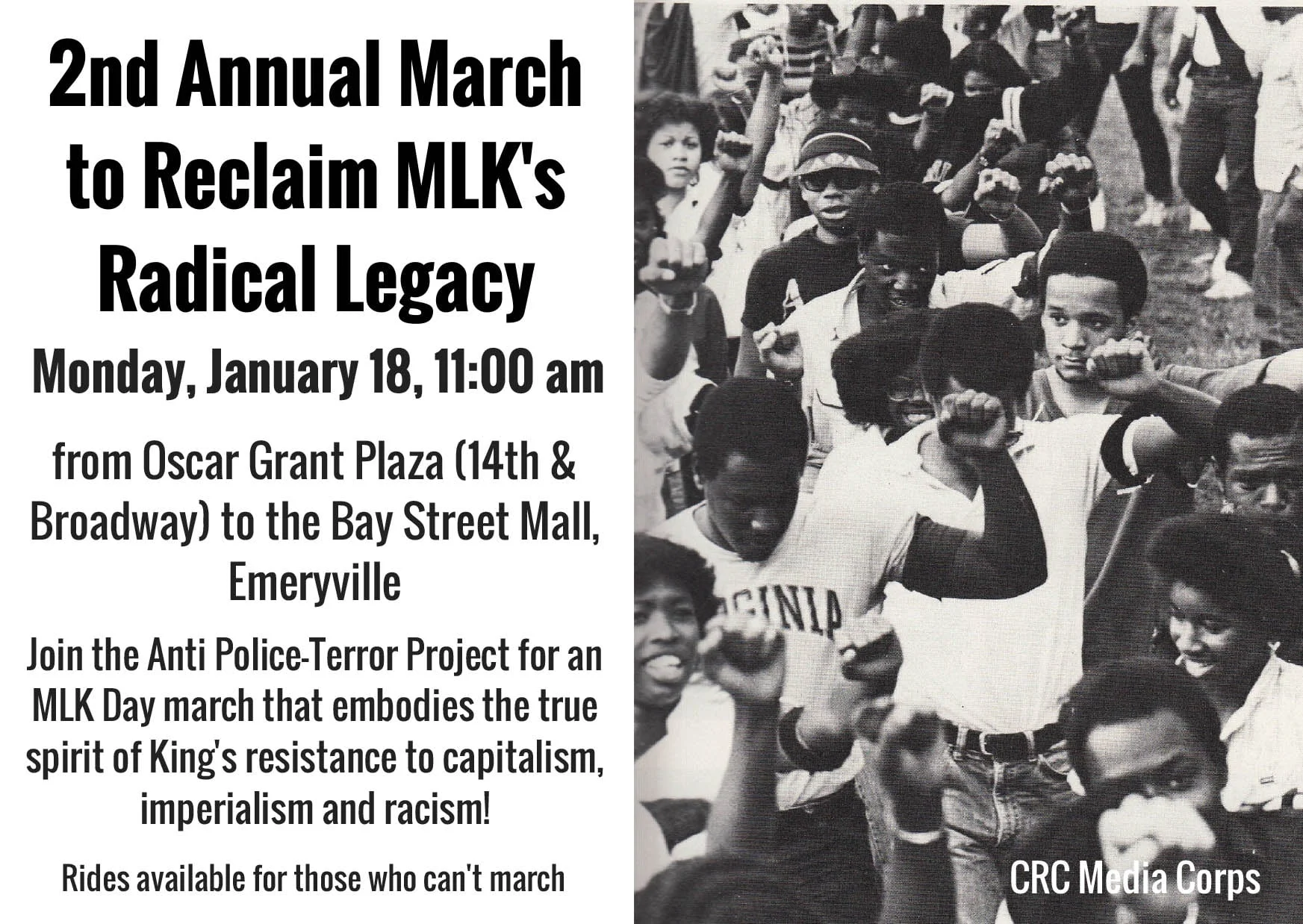 Bay Area plans 96 hours of action as part of national call to “Reclaim King’s Radical Legacy”