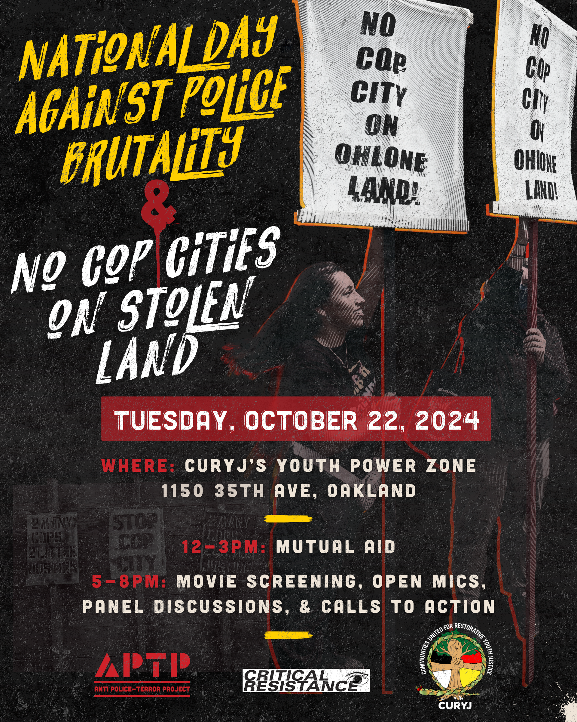 Stop Cop Nation with a National Day Against Police Brutality + No Cop Cities on Stolen Land