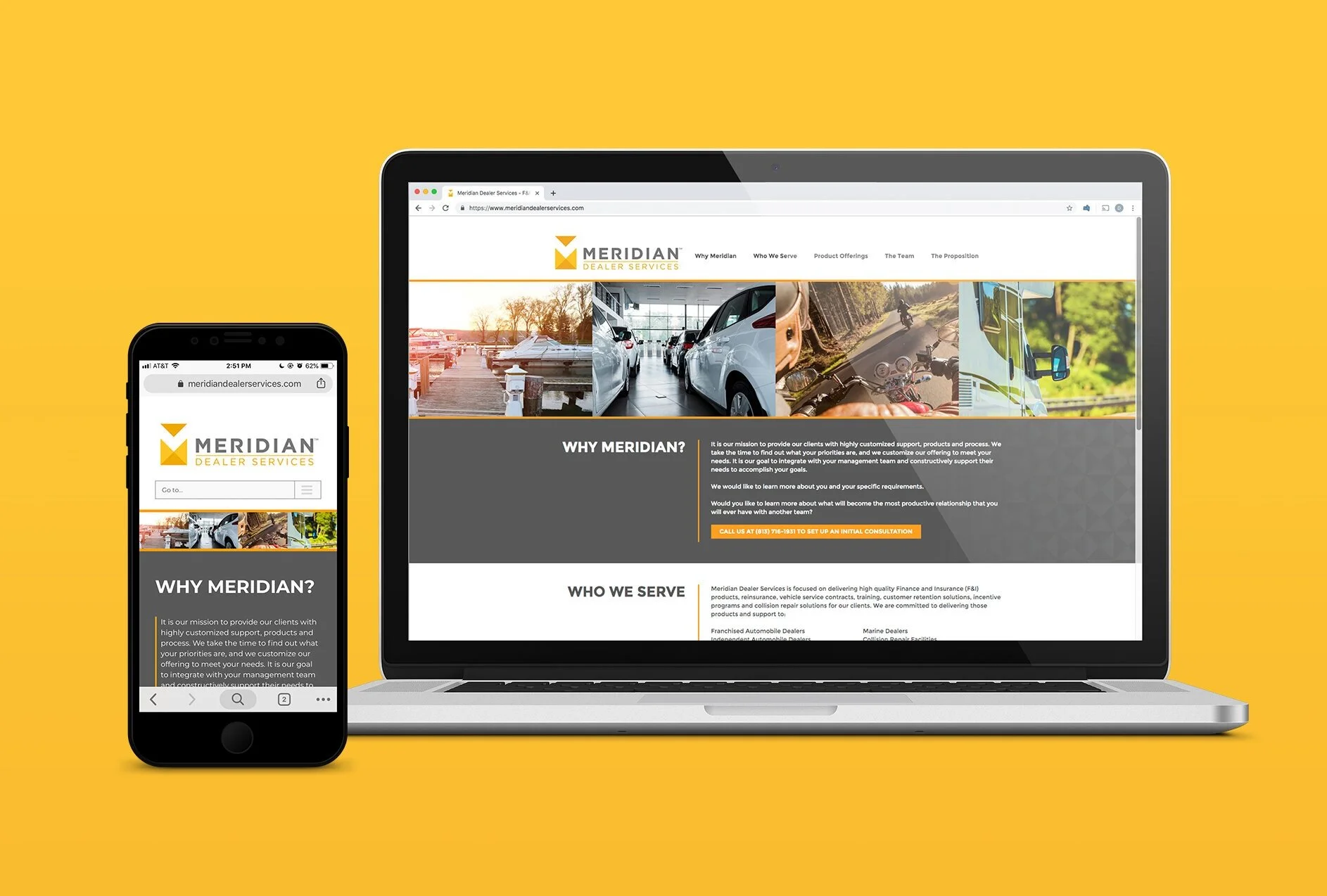 Meridian Mobile and Desktop Site Design