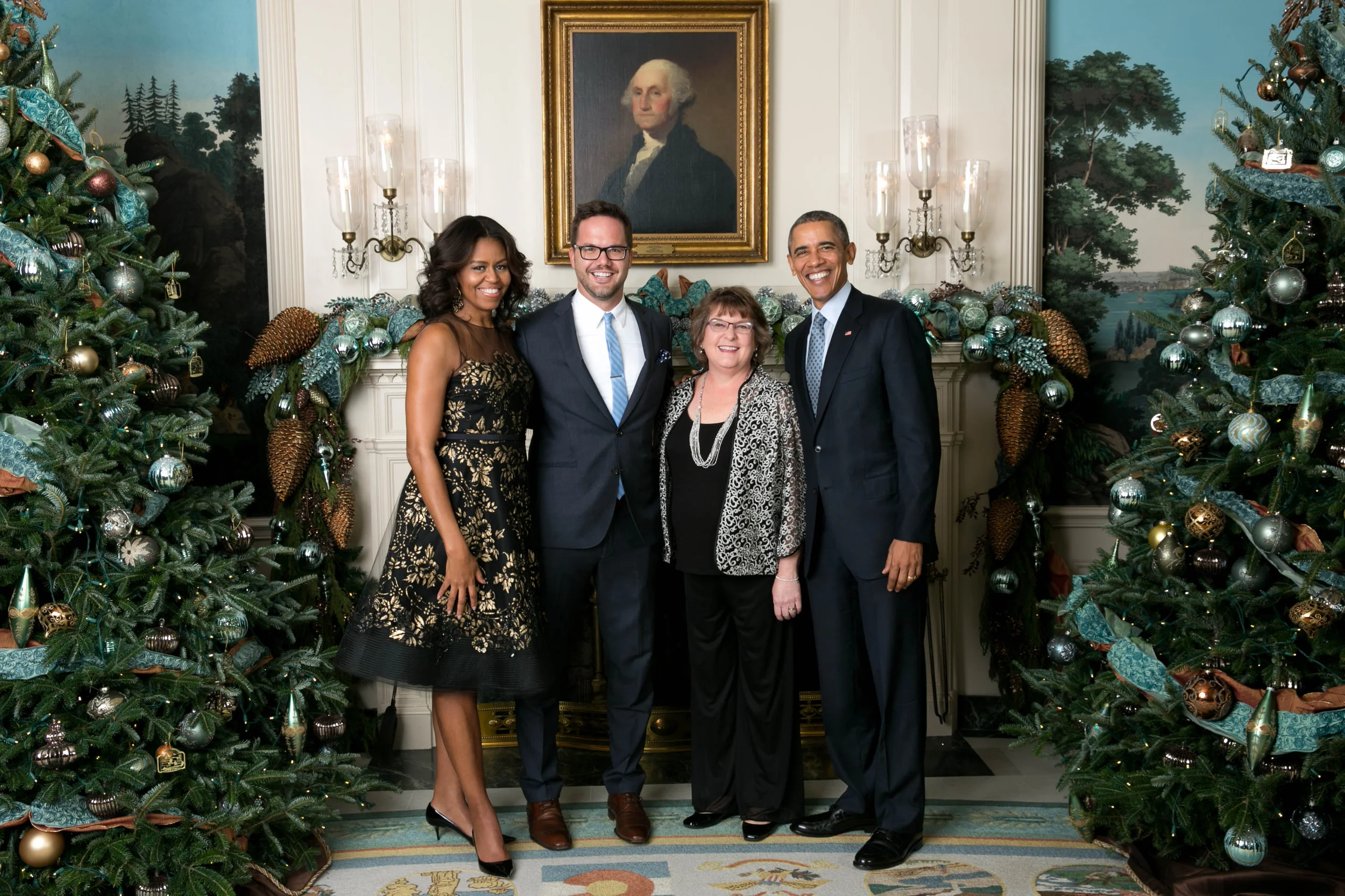 I don't really have a great reason to post this...other than it's the best picture of me, my mom, and a couple whose house we went to for a Holiday party.