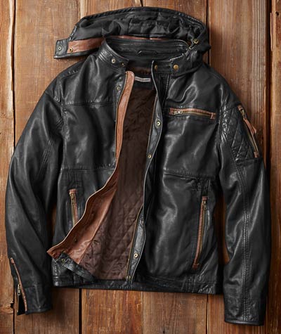 Double-Clutch Leather Jacket