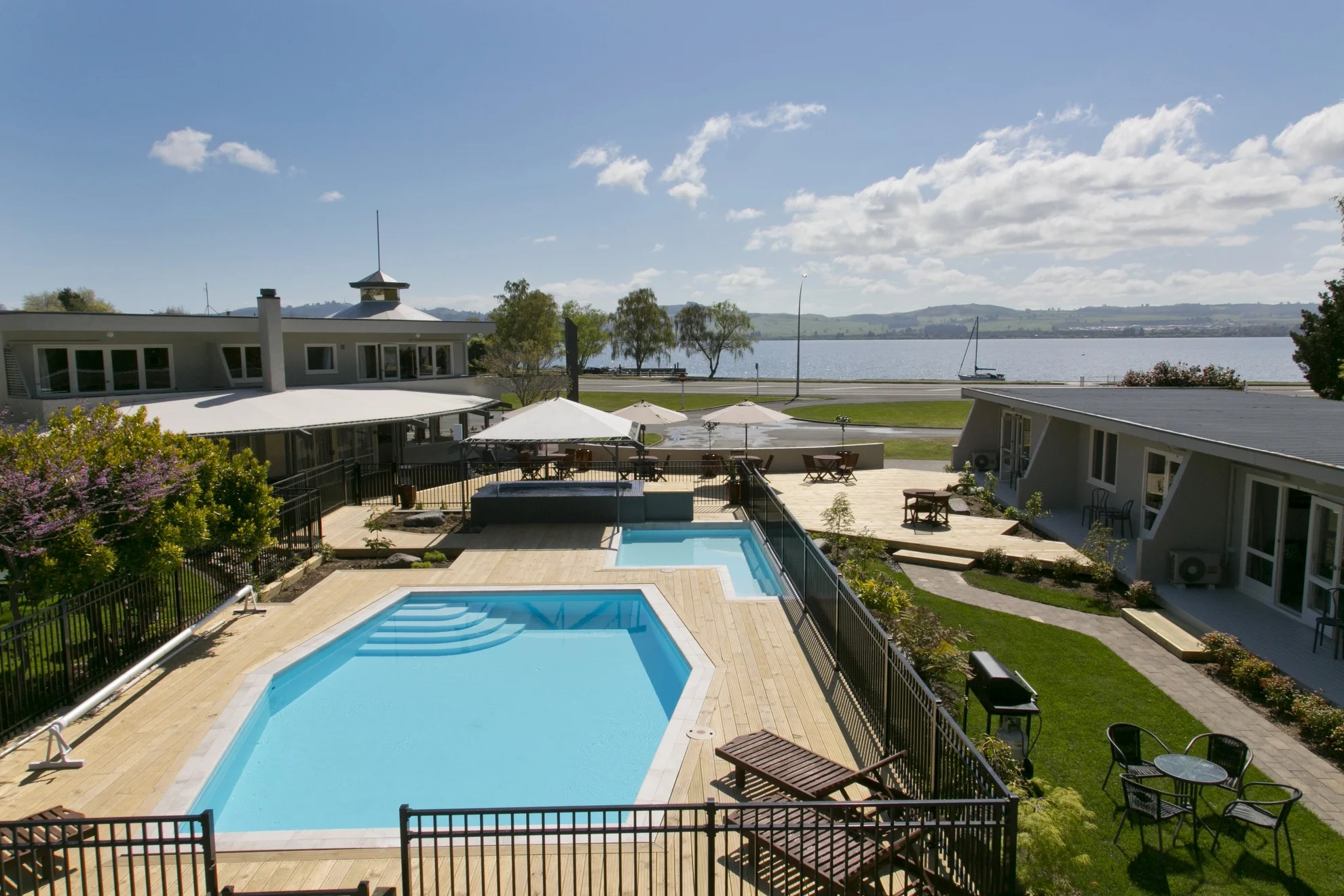 one bedroom lake view view from balcony over pool area. jpg.jpg