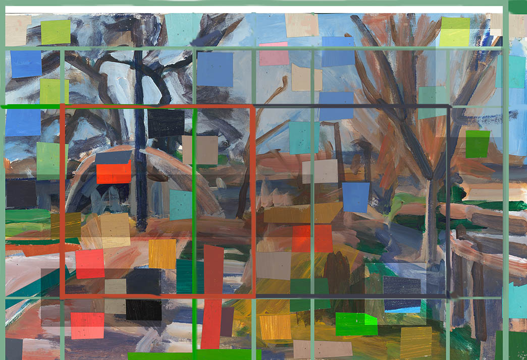 Classical Vernacular , acrylic collage edited in Photoshop, dimensions variable, 2016