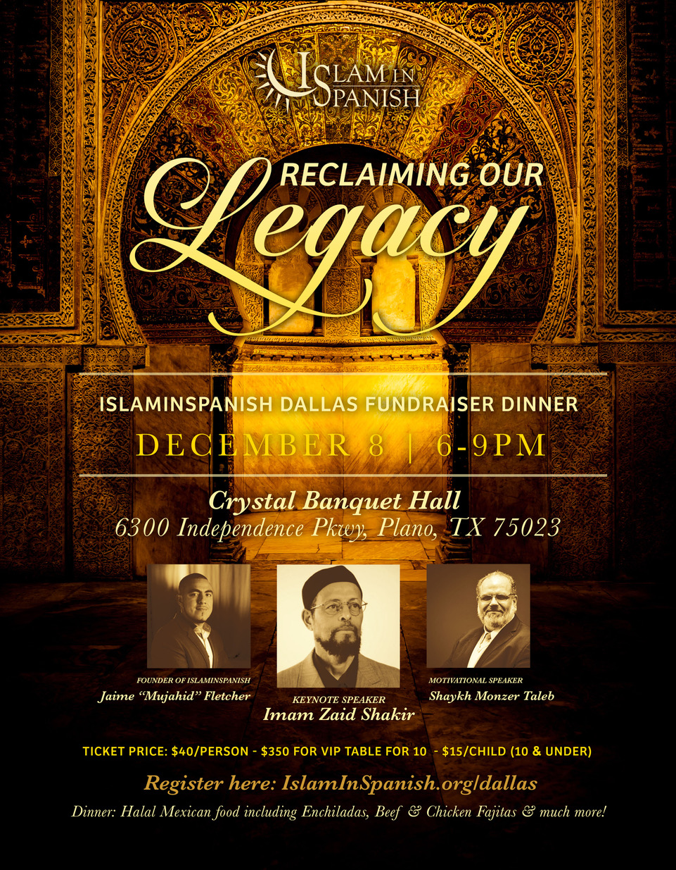 Reclaiming Our Legacy - Fundraiser Dinner with Imam Zaid Shakir