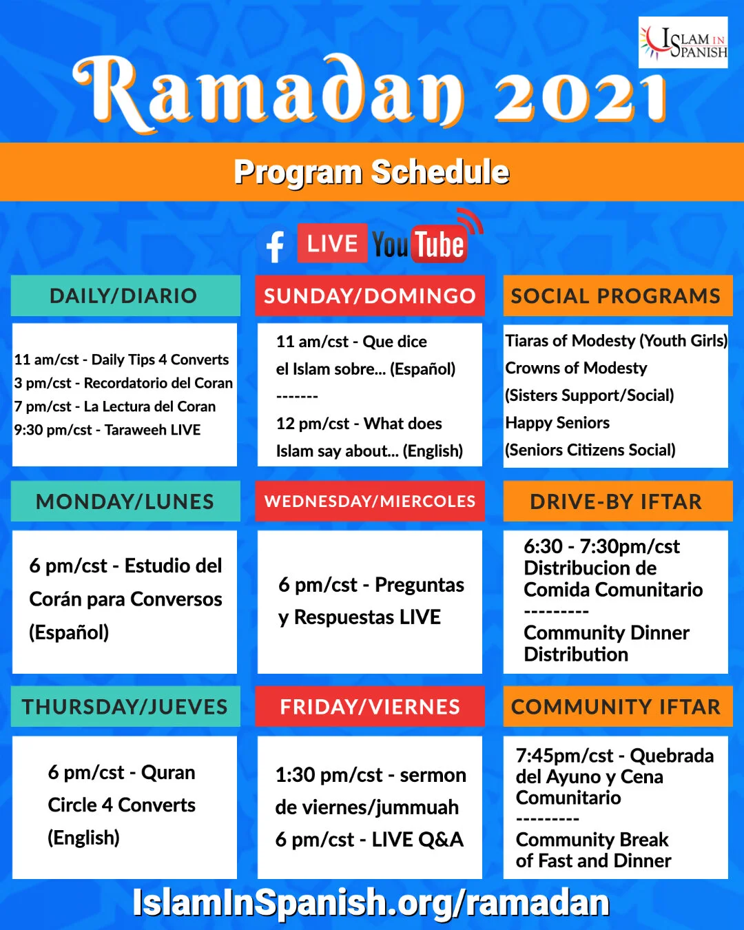 Programas para este Ramadan / Programs for this Ramadan