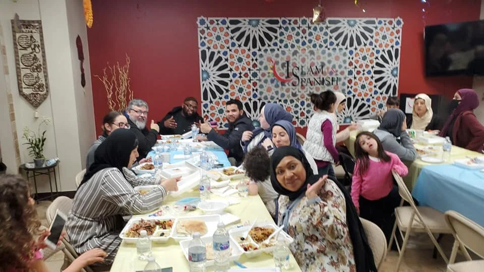 Our first community dinner (iftar) at the IslamInSpanish Dallas Outreach Center since the Pandemic
