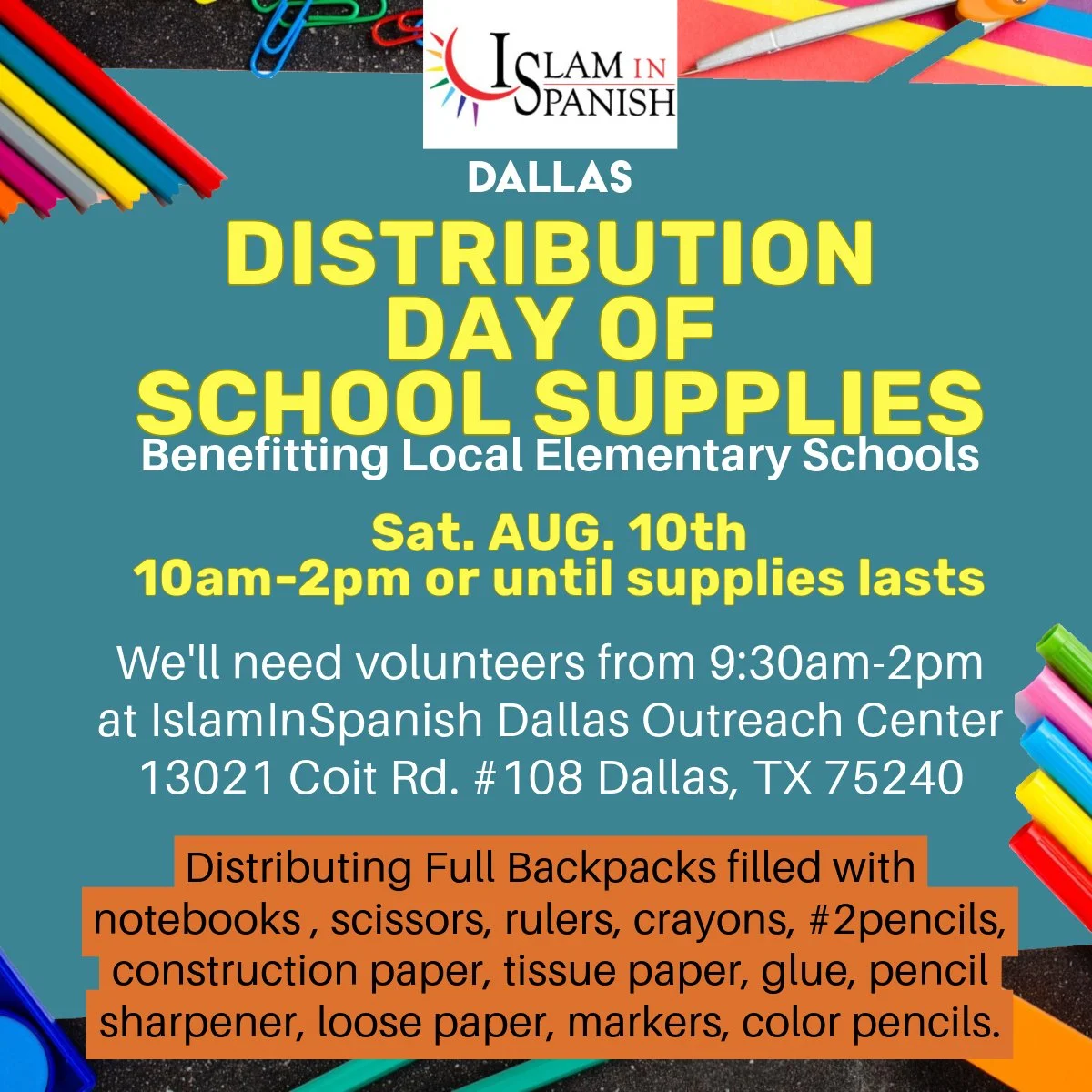 School Supplies Distribution Day