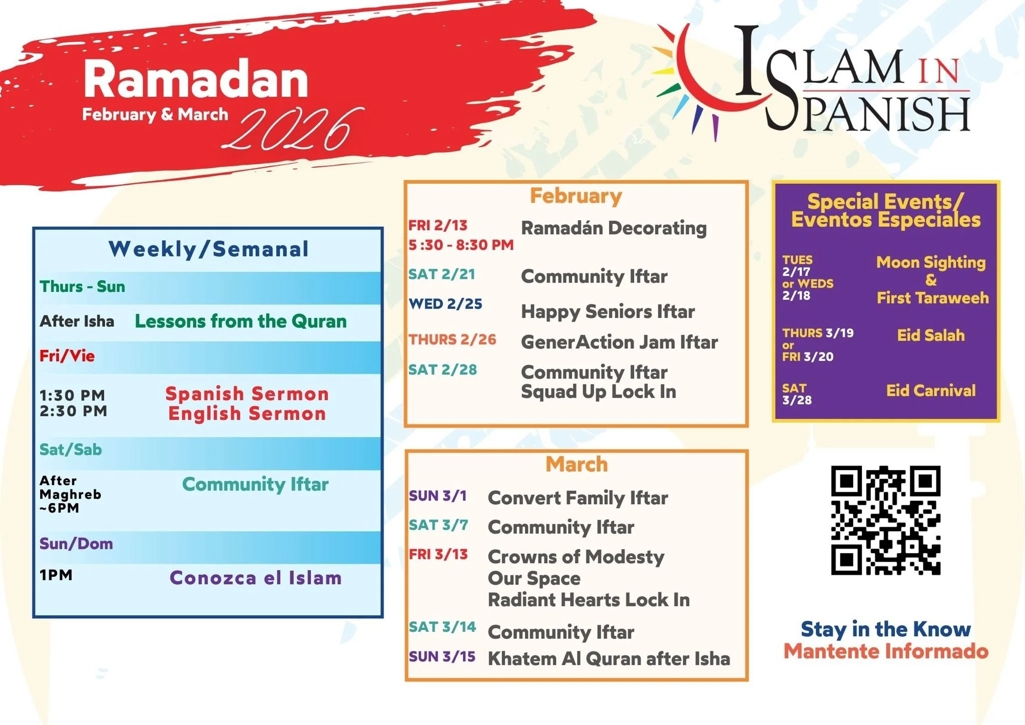 🌙 Ramadan 2026 at IslamInSpanish Centro Islámico 🌙