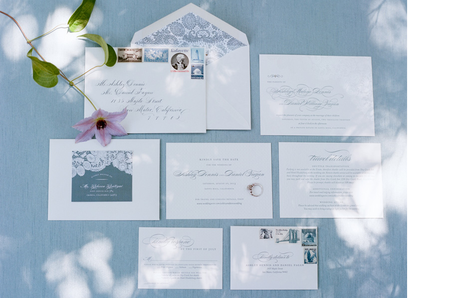 Rebecca Reategui Weddings // Annadel Estate Winery // Sylvie Gil Photography // Cherries Flowers // wedding // romantic // blue // lace // wine country // snippetandink.com