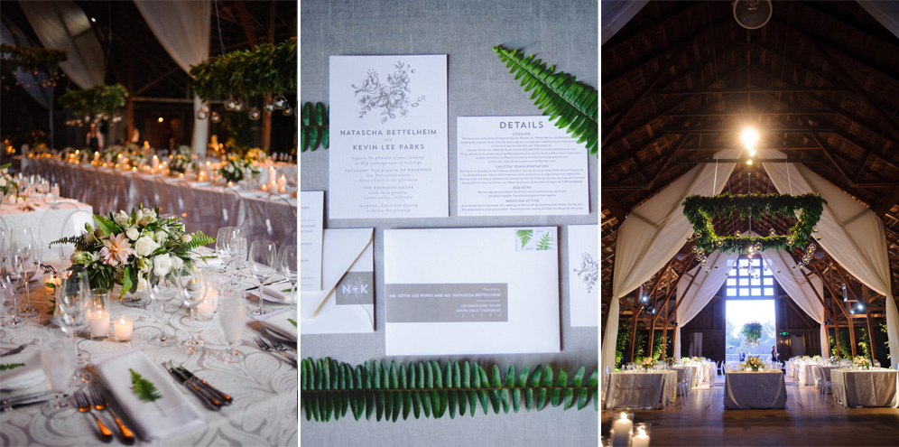 Rebecca Reategui Weddings // Ranch Chic // Photography by BellaLu // Gray // Ferns // Barn